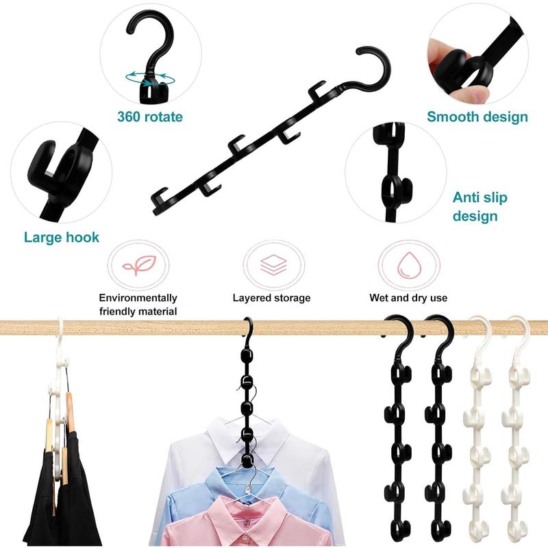 Closet Organizers and Storage,Upgraded Organization and Storage Clothes Hanger,10 Pack College Dorm Room Essentials,Sturdy Space Saving Hangers for Thick Clothe Hanging Hook