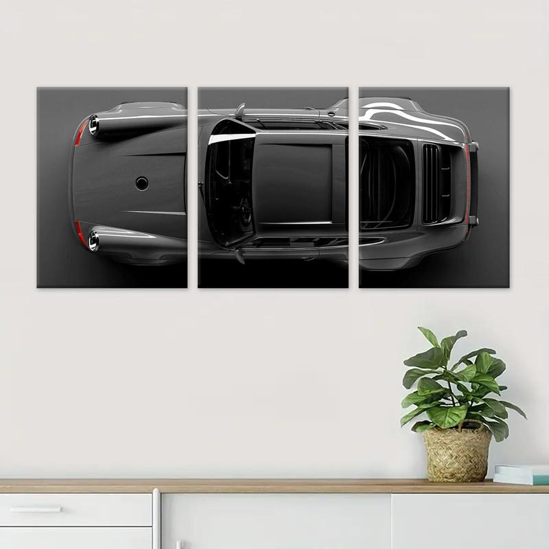 Fashion Car Pattern Canvas Painting with Frame, 3 Counts set Modern  Car Posters Wall Art, Wall Decor for Home Living Room Bedroom Office