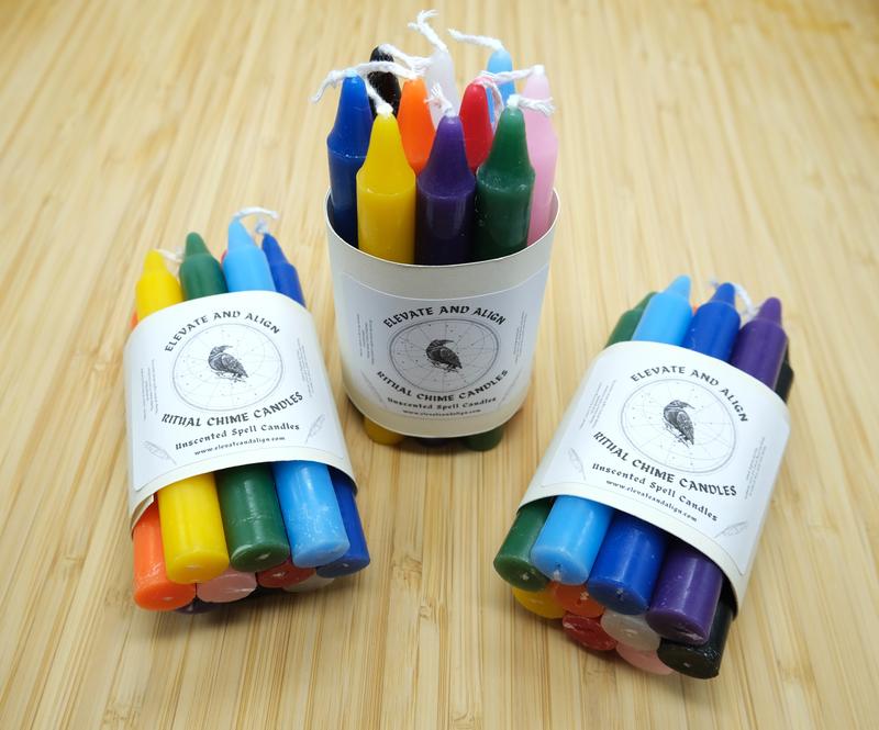 10 Pack 4 Inch Chime Candles Variety Pack Spell Ritual Candles 10 Colors Unscented