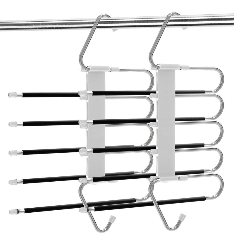 Utopia Home Pants Hanger, Non Slip Jeans Hanger, Grey Closet Hangers, Storage and Organization, Anti Slip Design Lightweight Organiser Pack Stainless