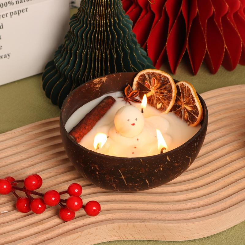 Snowman in Bowl Design Decorating Candle, 1 Count Festival Lovely Snowman Candle Bowl Decoration, Christmas Atmosphere Decorative Candle for Home Party Festival Decor, Christmas 2024 Ornament, Christmas Gift Ideas, Stocking Stuffers