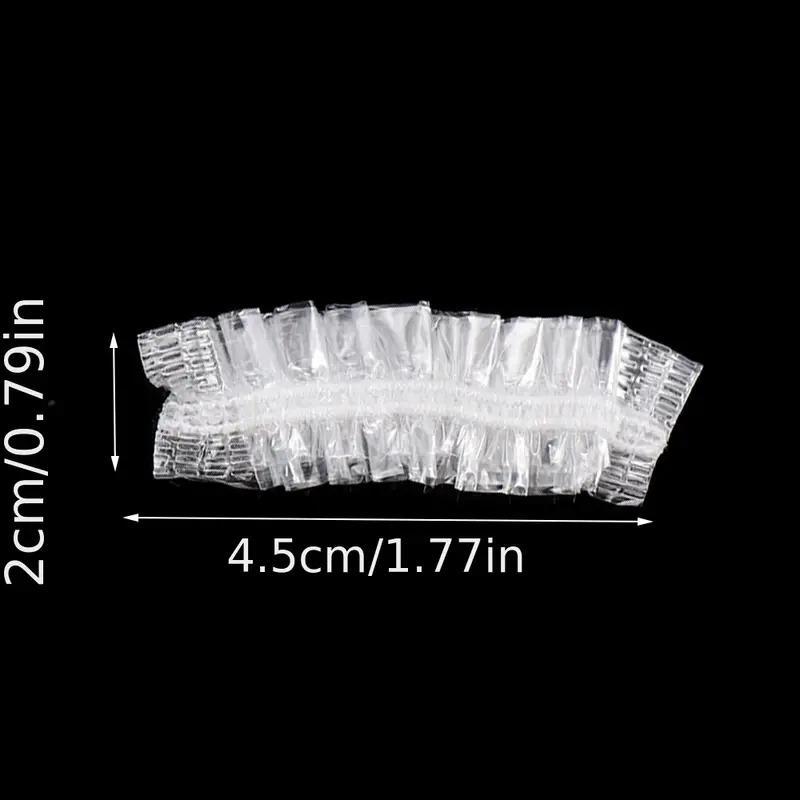 100pcs Disposable Clear Elastic Ear Cover, Ear Protection Cap For Hair Dyeing, Showering & Bathing