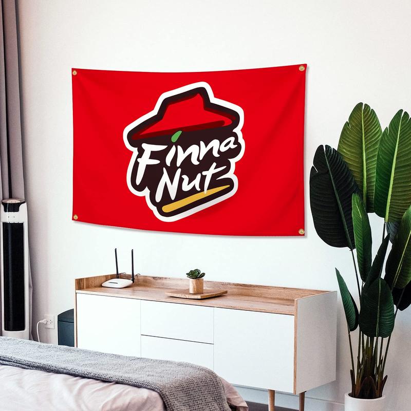 Finna Nut Flag 3x5ft Banner Funny Flag Polyester Durable with Brass Grommet for College Dorm Room Decor Christmas Hanging