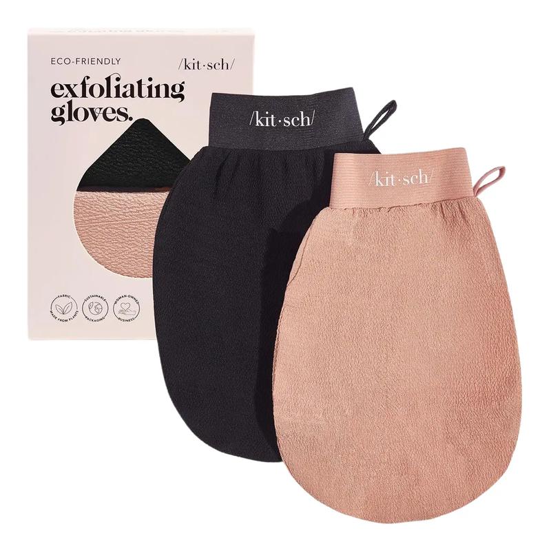 Exfoliating Glove 2pc - Black & Terracotta