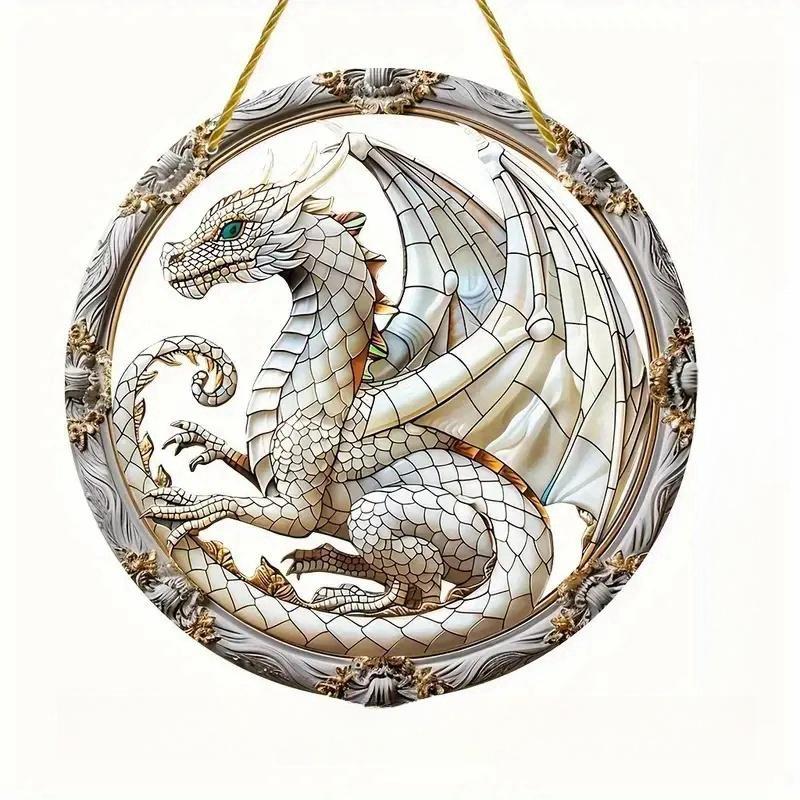 Dragon Design Acrylic Hanging Ornament, Creative Hanging Decor for Window, Home Decor for Living Room Bedroom, Party Supplies