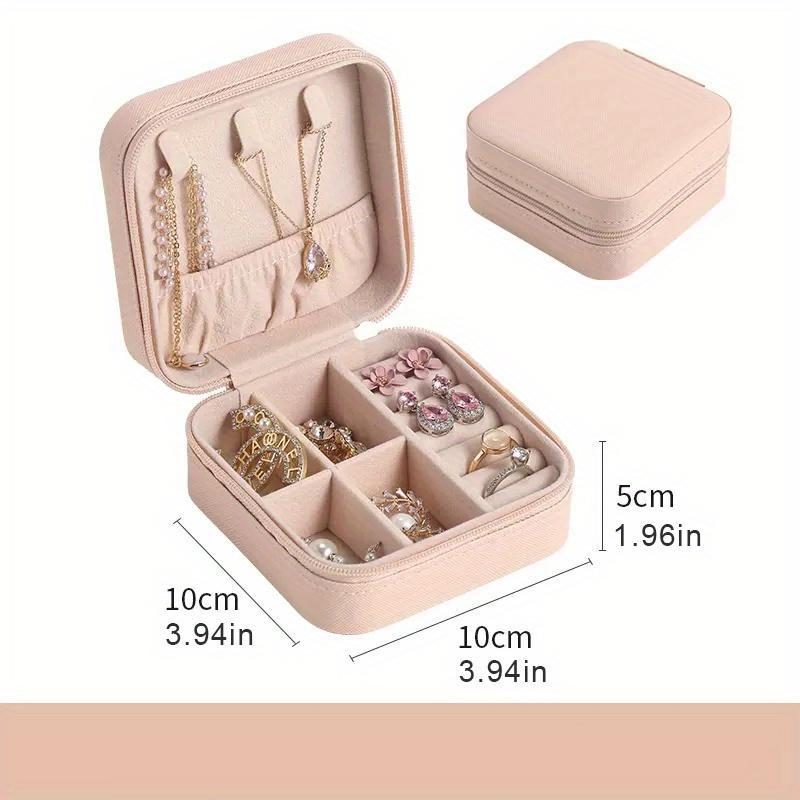 Portable Travel Jewelry Storage Box, Jewelry Organizer, Jewelry Storage Box for Earrings, Rings, Necklaces, Desk Organizer for Home Office