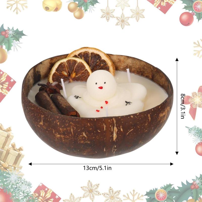 Snowman in Bowl Design Decorating Candle, 1 Count Festival Lovely Snowman Candle Bowl Decoration, Christmas Atmosphere Decorative Candle for Home Party Festival Decor, Christmas 2024 Ornament, Christmas Gift Ideas, Stocking Stuffers