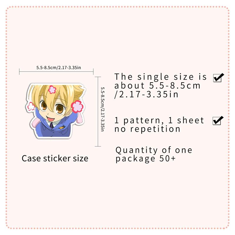 Anime Character Pattern Sticker, 50pcs set Waterproof Self Adhesive DIY Sticker, Decor Sticker for Gift Greeting Card Water Bottle Laptop Phone