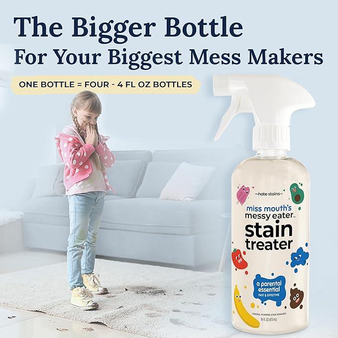 ONLY TODAY! BIG SALE! Miss Mouth's Messy Eater Stain Treater Spray - 16oz Stain Remover - Newborn & Baby Essentials - No Dry Cleaning Food, Grease, Coffee Off Laundry, Underwear, Fabric