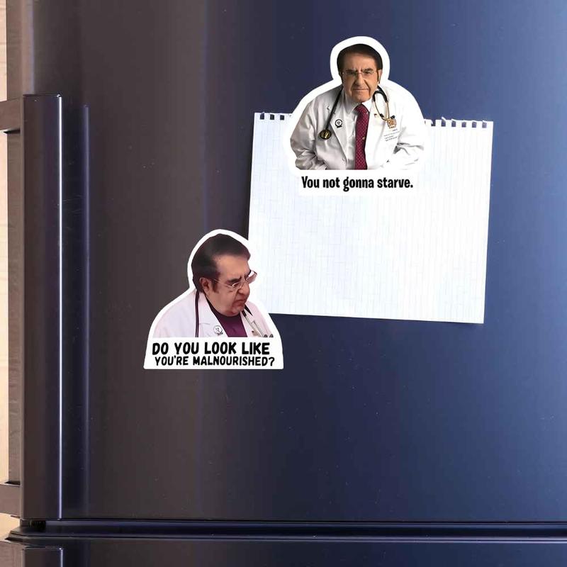 Doctor Phrase Pattern Magnet, 12pcs set Funny Fridge Magnet, Adults Inspirational Refrigerator Magnet for Diet Control