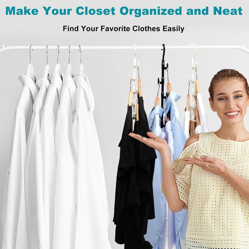 Closet Organizers and Storage,Upgraded Organization and Storage Clothes Hanger,10 Pack College Dorm Room Essentials,Sturdy Space Saving Hangers for Thick Clothe Hanging Hook