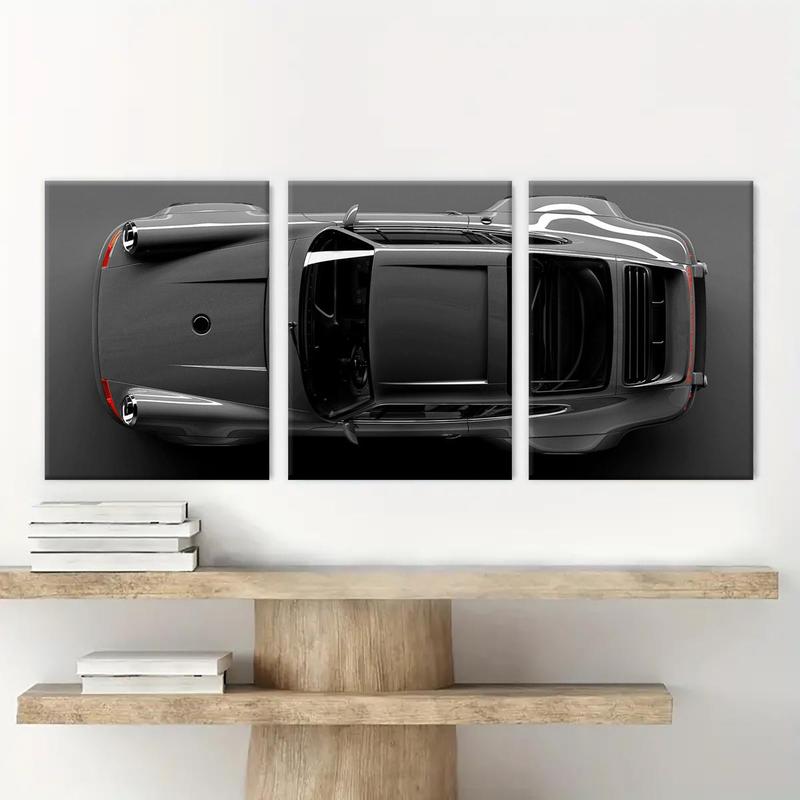 Fashion Car Pattern Canvas Painting with Frame, 3 Counts set Modern  Car Posters Wall Art, Wall Decor for Home Living Room Bedroom Office