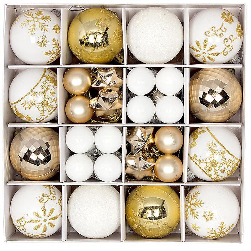 Christmas Ball Ornament, 44pcs set Mixed Color Shatterproof Christmas Ball, Festive Decorations for Home Party Christmas Tree, Home Decor