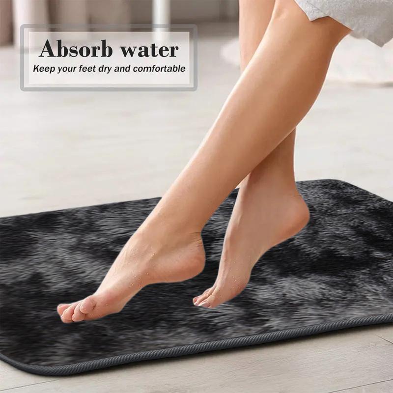 3 Pcs Bath Mat Set Toilet Mats Soft Plush Thick Bathroom Rugs Water Absorption Rubber Non Slip Mixed Color Printed