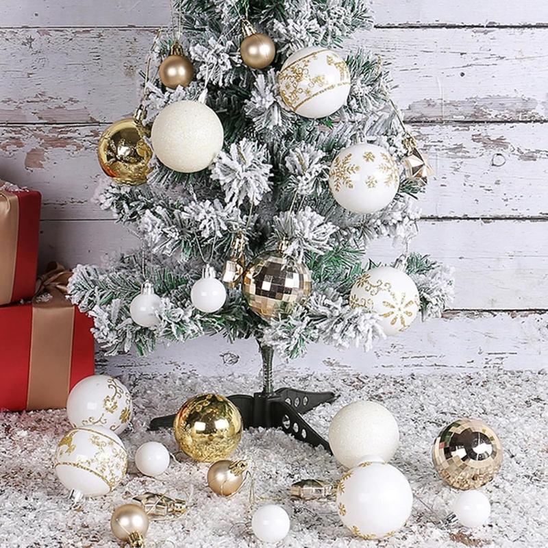 Christmas Ball Ornament, 44pcs set Mixed Color Shatterproof Christmas Ball, Festive Decorations for Home Party Christmas Tree, Home Decor