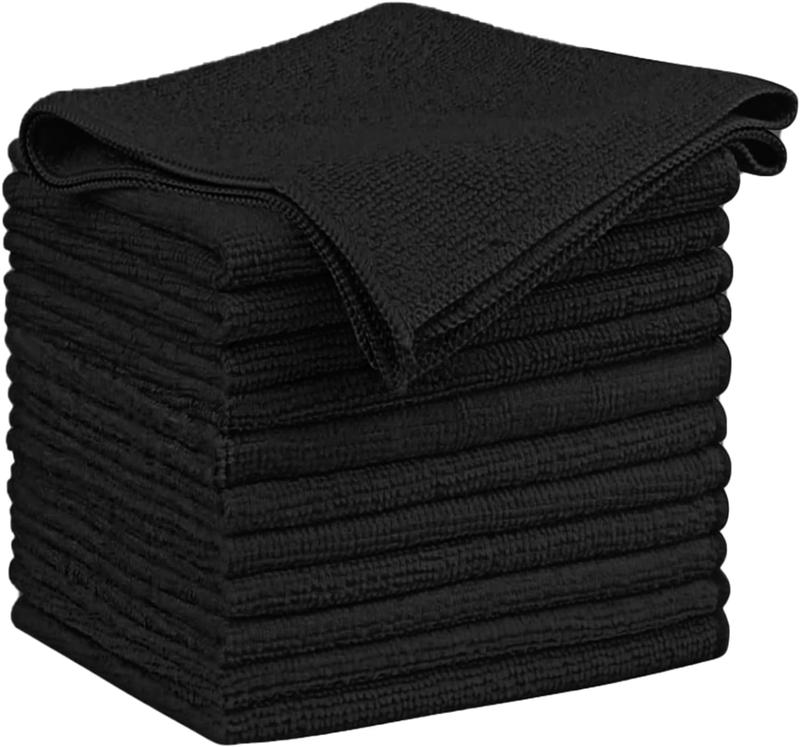 Microfiber Cleaning Cloth, 12 Pack Cleaning Rags, Super Absorbent and Lint Free Cleaning Cloth for Window, Household and Kitchen, 12