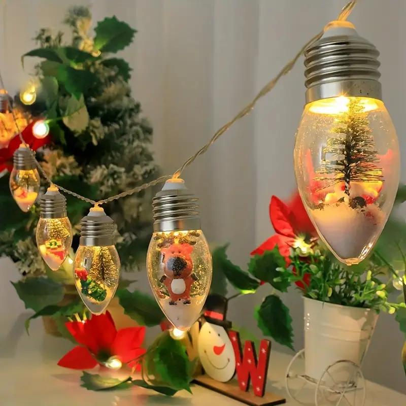 Christmas Wish Ball Light, 1 Count Battery Powered Cute Christmas Hanging Light, Decorative Light for Home Party Festival, Home Decor Supplies