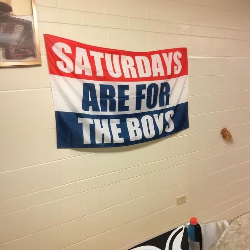 Letter Pattern Flag, Saturdays Are for The Boys Slogan Flag, Party Decorative Banner, Hanging Banner for Home Party Decoration