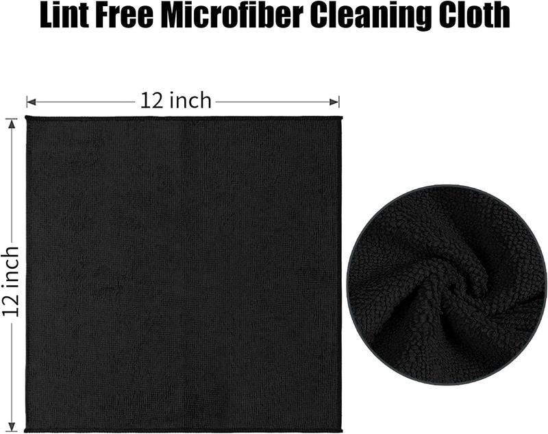 Microfiber Cleaning Cloth, 12 Pack Cleaning Rags, Super Absorbent and Lint Free Cleaning Cloth for Window, Household and Kitchen, 12