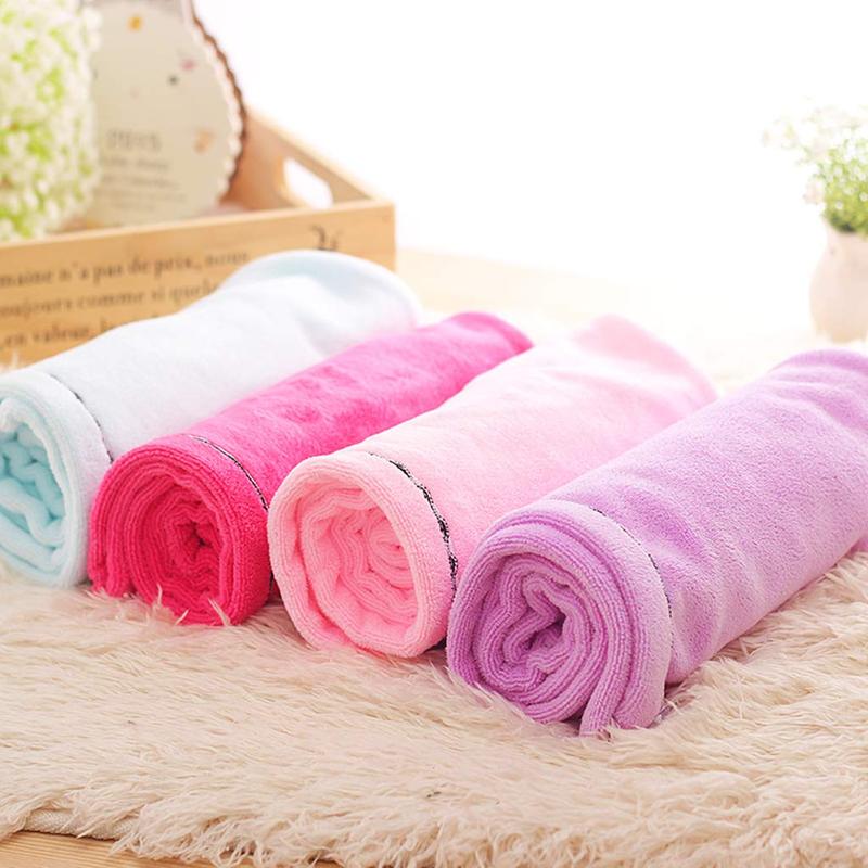 Microfiber Hair Towel for Women 2 Pack, Super Absorbent Hair Towel Wrap Turbans for Wet Hair Drying Anti-Frizz Head Towels with Button for Curly, Long, Short Hair - (Purple + Red)