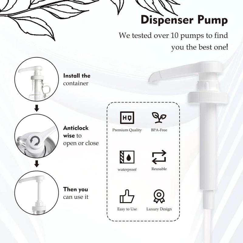 2 count Glass Laundry Detergent Dispenser, Half Gallon Liquid Laundry Soap Dispenser for Laundry Room (64 oz. Each), Laundry Detergent Bottles with Pump Dispenser -Includes Labels, Funnel, Measuring Cup