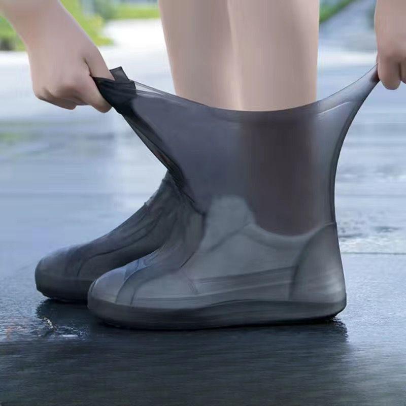 Outdoor Latex Rain Boots (3 Pairs), Disposable Waterproof Shoe Cover, Rain Prevention Shoe Cover for Outdoor School Work Office