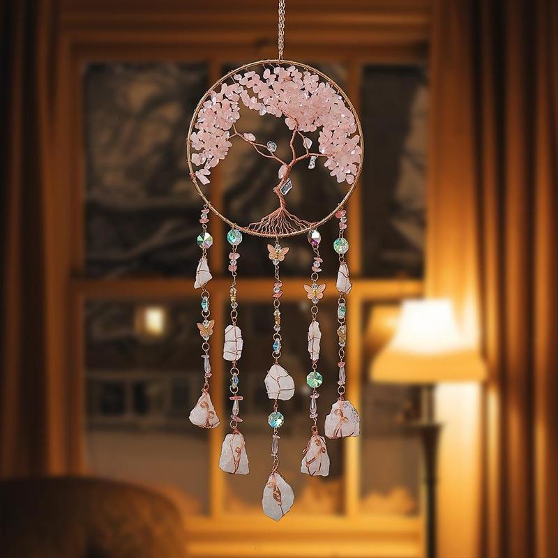 Artificial Crystal Tree Of Life Sun Catcher, 1 Count Exquisite Hanging Decor, Hanging Decoration for Home Office Dormitory School,  Bedroom Interior Ornaments