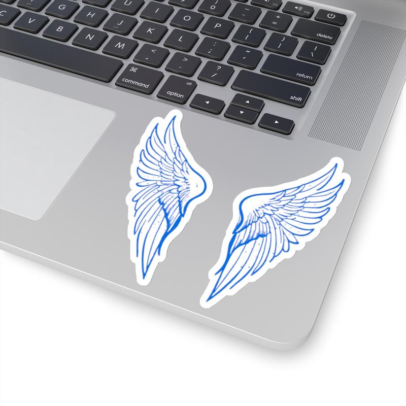 Heavenly Wings Kiss-Cut Stickers, Aesthetic Decor for Laptops, Notebooks, Journals, Gifts for Artists, Spiritual Symbols Gift Smooth