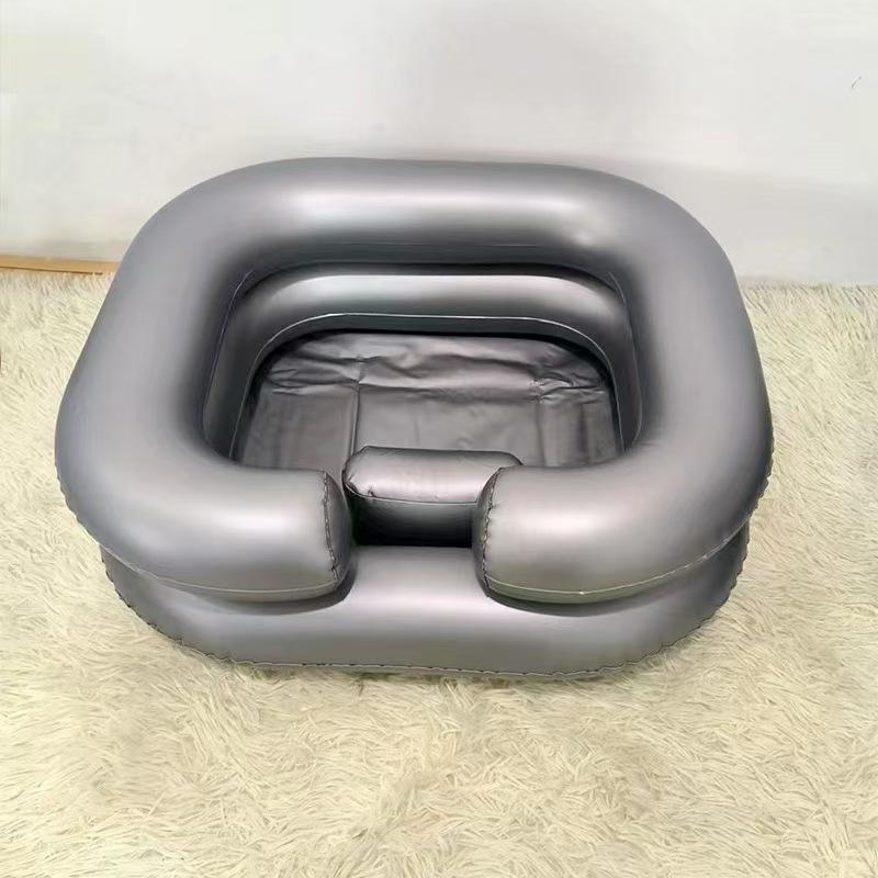 Inflatable Shampoo Basin with Neck Support & Drain Hose for Hair Washing - Perfect for Dreadlocks, Curly Hair & Thick Hair