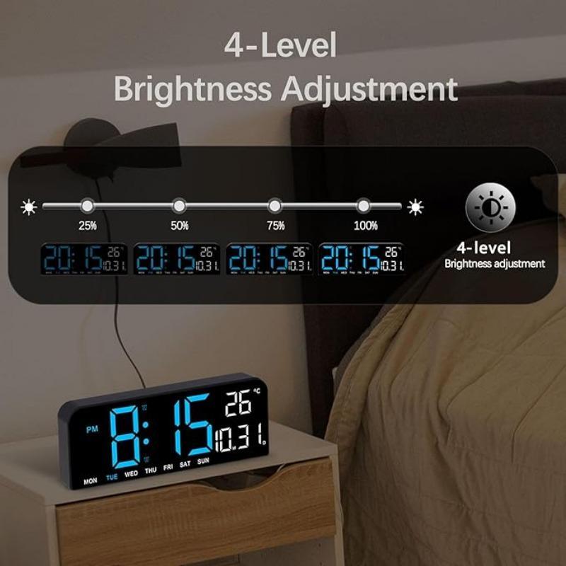 LED Digital Wall Clock Decorative, 10