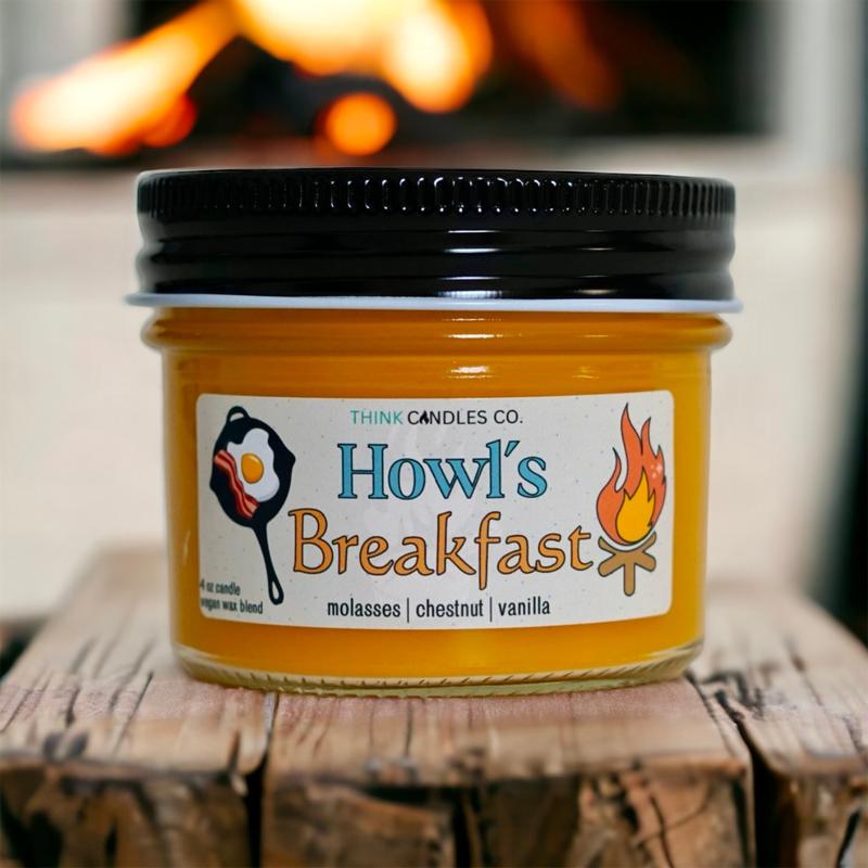 Howl's Breakfast Candle | Hand Poured Vegan Wax Blend Candle | 9 oz, 4 oz, 2 oz Snap Bar