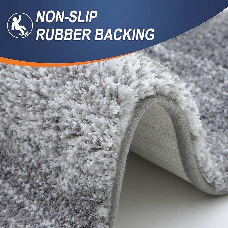 Bathroom Rugs Mat 30x20, Extra Soft and Absorbent Microfiber Bath Rugs, Non-Slip Plush Shaggy Bath Carpet