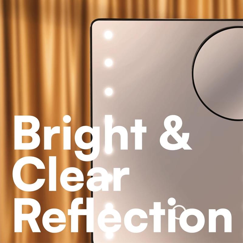 Makeup Mirror with Lights - Light Up Vanity Mirror for Dressing Table Bathroom Desk -  Operated with LED Lights - Includes Detachable 10x Magnifying Mirror, Light Up Makeup Mirror for Desk