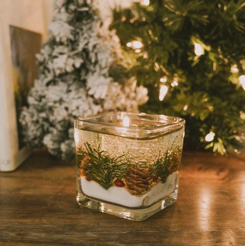 Winter Holiday Pine Gel Candle