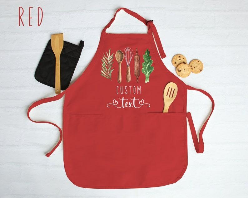 Personalized Apron for Women, Custom Mother's Day Gift, Kitchen Apron for Grandmother, Personalized Gift for Mom, Custom Printed Apron