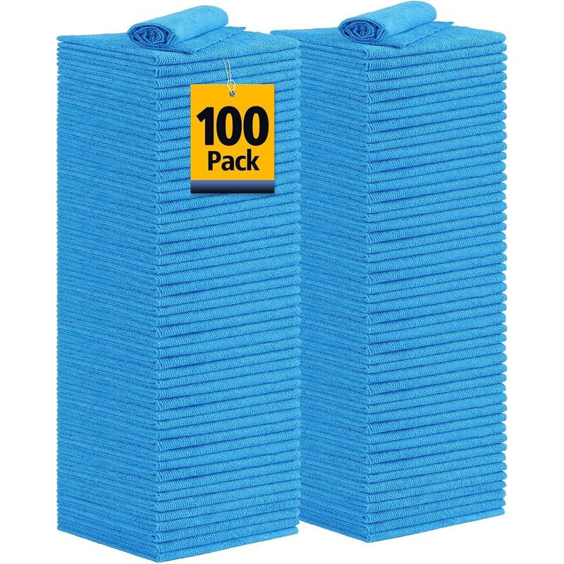 Shop Towels, 100 Pack Commercial Grade Shop Rags Microfiber Towels for  Cleaning Rags Bulk Cleaning Cloth for Automotive Bar Mechanic Restaurant Garage Housekeeping, 11.5