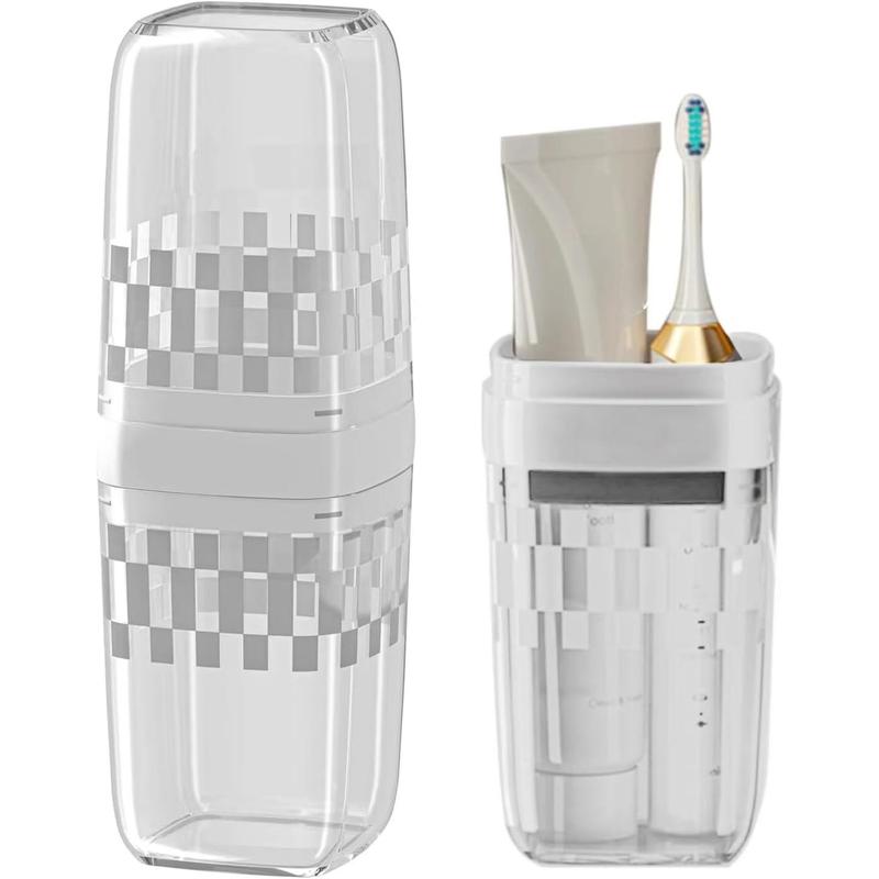 Toothbrush Covers - Travel Toothbrush Case, Electric Toothbrush-Portable Toothbrush Holder with Cover Toothbrush Cup for Home,Shcool, Vacation and Gym(Clear) Bottles