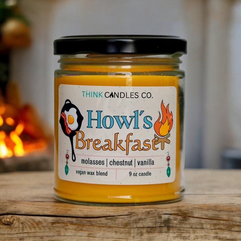 Howl's Breakfast Candle | Hand Poured Vegan Wax Blend Candle | 9 oz, 4 oz, 2 oz Snap Bar