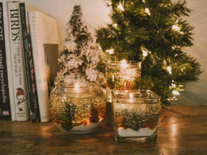 Winter Holiday Pine Gel Candle