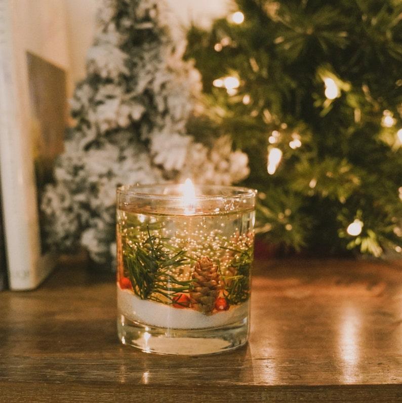 Winter Holiday Pine Gel Candle