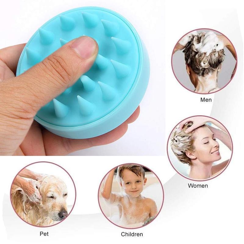 Silicone Scalp Massager Shampoo Brush with Soft Bristles, Scalp Scrubber Hair Brush for Hair Growth & Scalp Care, Head Scalp Massage Brush