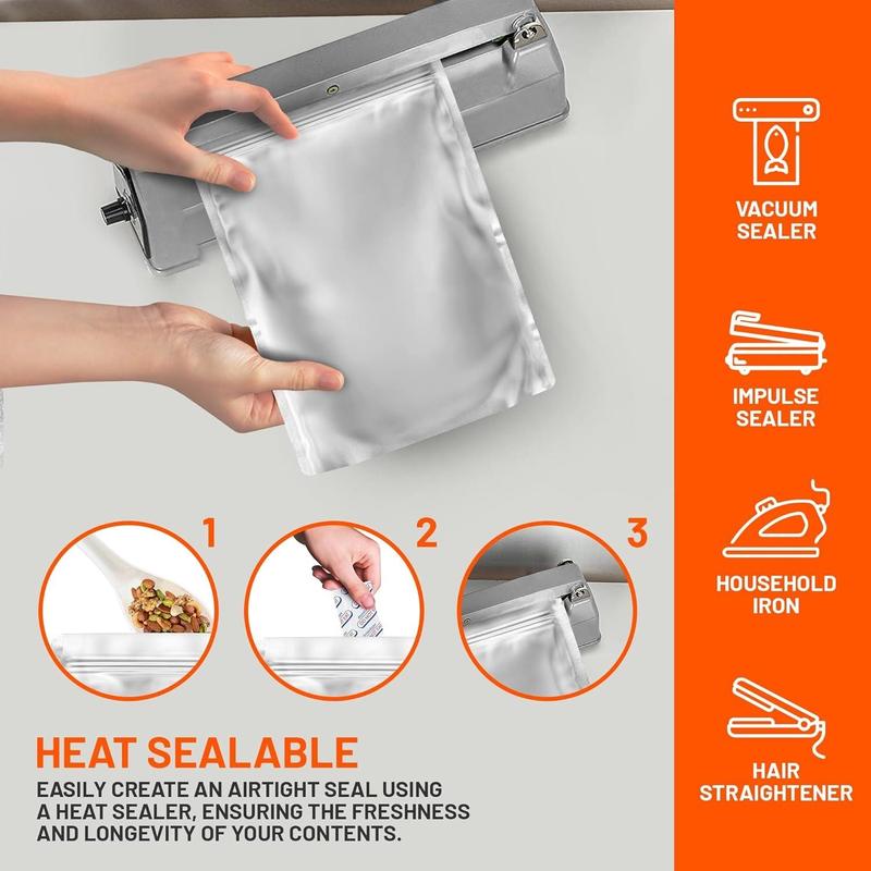 Resealable Bags (10pcs), Smell Proof Bags, Ziplock Bags for Party Favor Food Storage, Household Kitchen Accessories