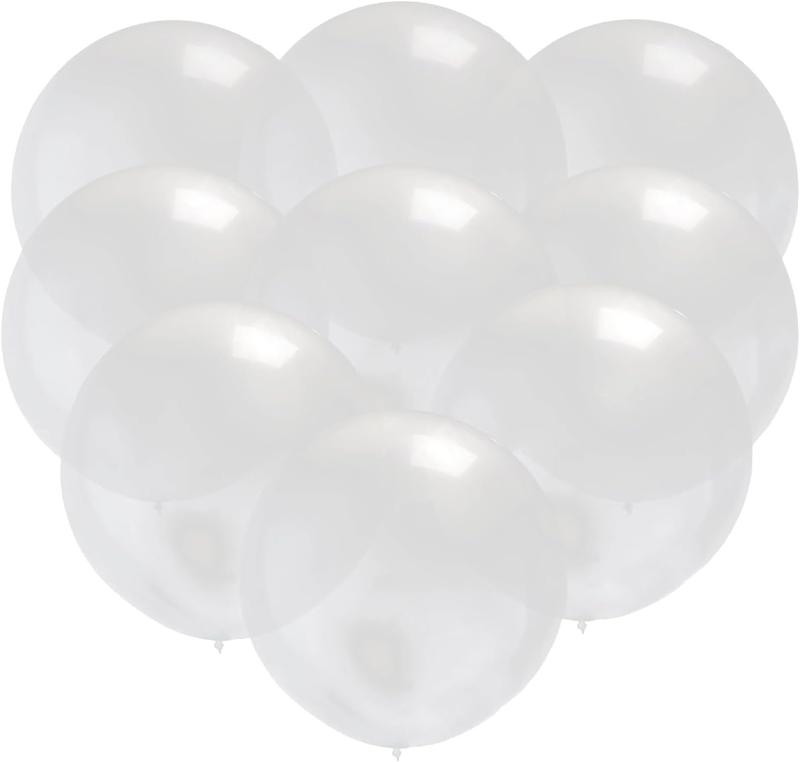 24 count Clear Balloons 18 Inch Big Clear Balloons Latex Giant Clear Balloon  Thick Balloons for Photo Shoot Christmas Birthday Wedding Party Festival Decorations