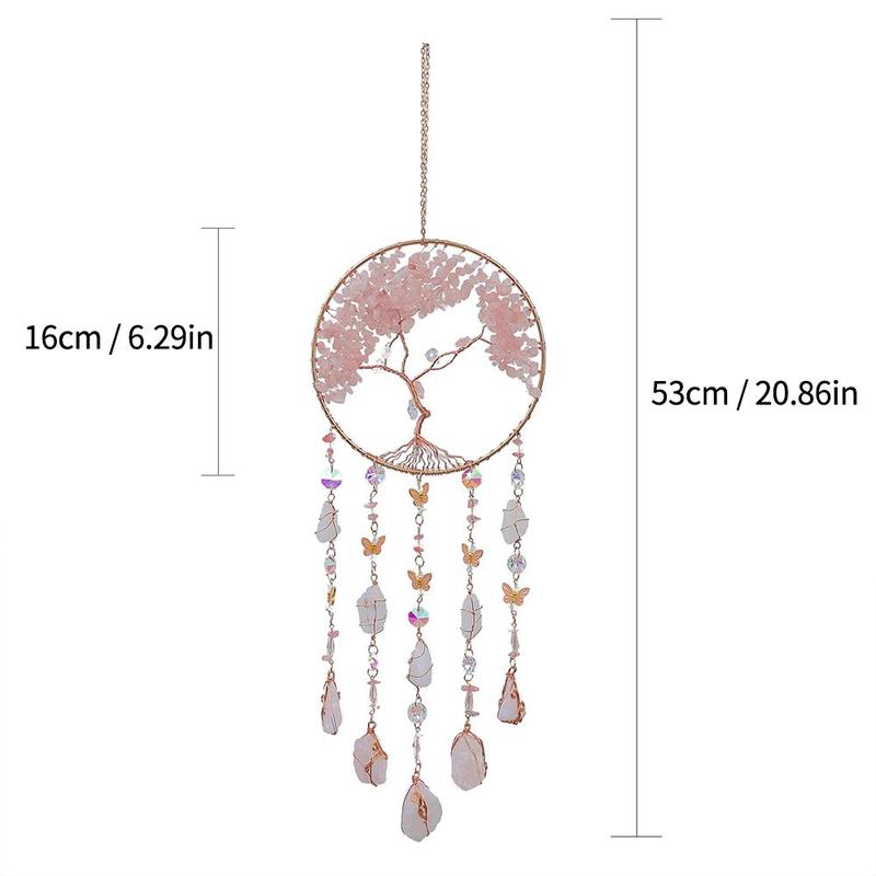 Artificial Crystal Tree Of Life Sun Catcher, 1 Count Exquisite Hanging Decor, Hanging Decoration for Home Office Dormitory School,  Bedroom Interior Ornaments