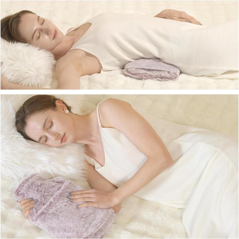 Hot Water Bottle with Cover - 2L Hot Water Bottle with Hand Pocket for Warming Hands and Feet