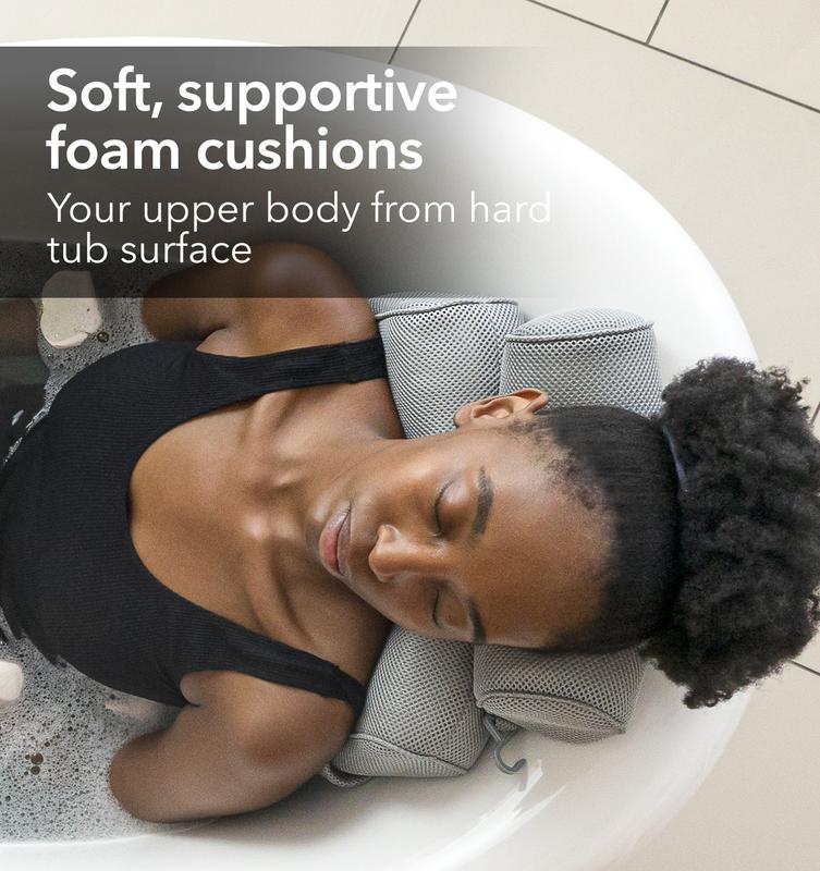 Breathable Mesh Cover Bath Pillow with Rapid Dry Technology for Smooth and Hygienic Bathing Experience Accessories