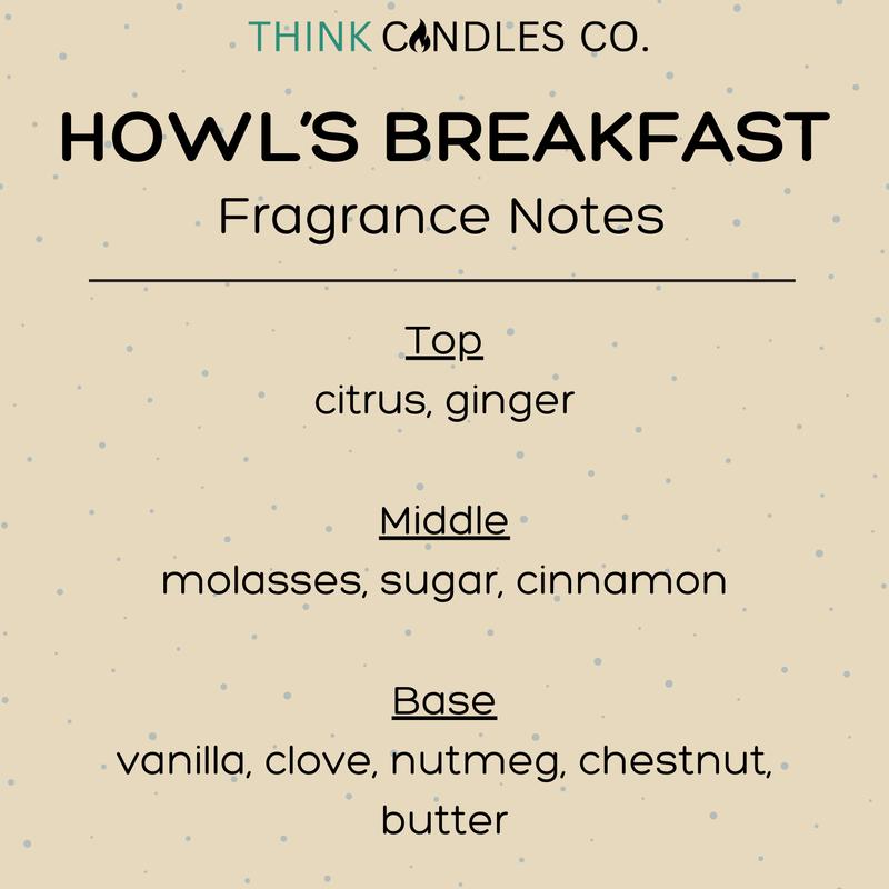 Howl's Breakfast Candle | Hand Poured Vegan Wax Blend Candle | 9 oz, 4 oz, 2 oz Snap Bar