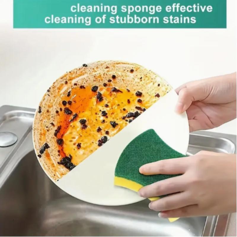 Double-sided Cleaning Sponge, 12pcs Durable Non-scratch Sponge Wipe, Water Absorbent Cleaning Tool, Cleaning Supplies for Home Kitchen