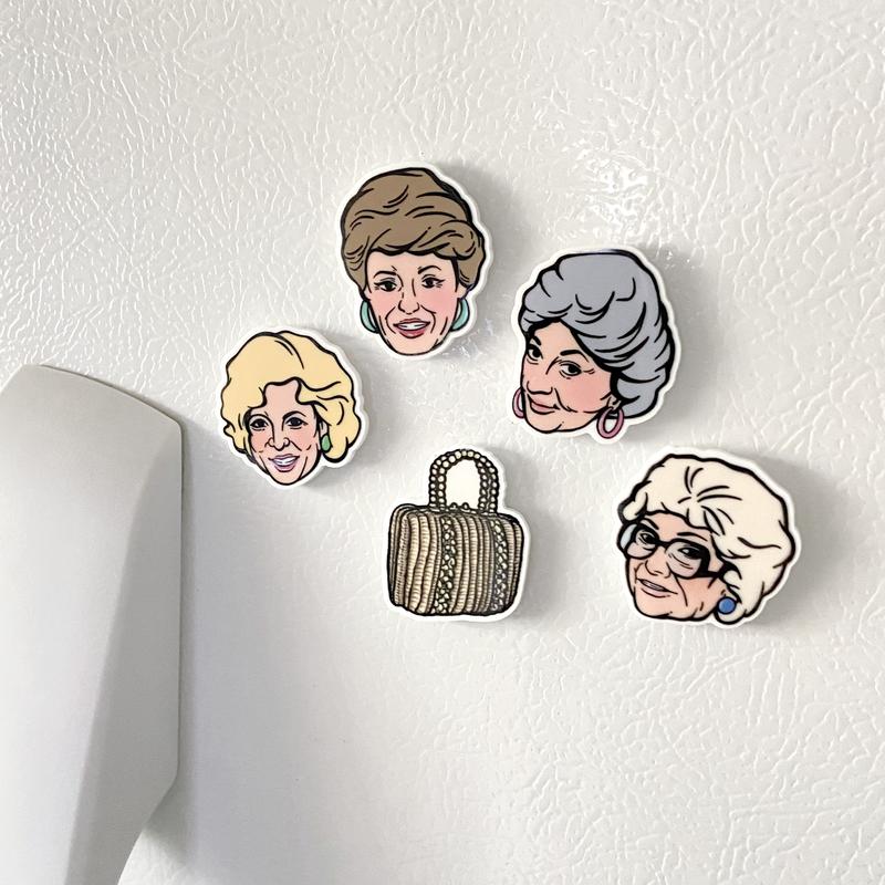 Golden Girls Fridge Magnet Set - Funny Nostalgic Retro Kitchen Decor Gifts