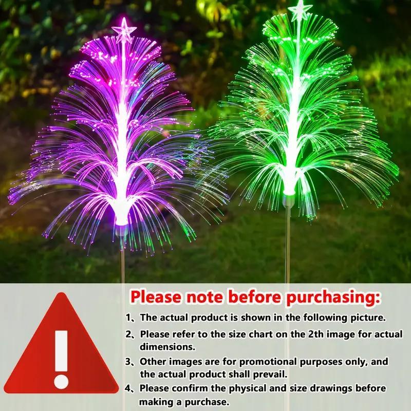 Christmas Solar Powered Tree Shaped Light, 2 4 Counts Waterproof LED Decorative Light Garden Decorations, Outdoor Decorative Light for Garden Path Holiday Decoration